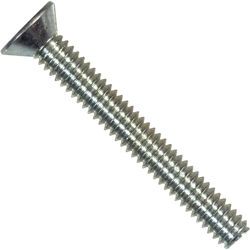 No. 10-24 Ga. X 1-1/4 In. L Phillips Flat Head Zinc-plated Steel Machine Screws 100 Pk