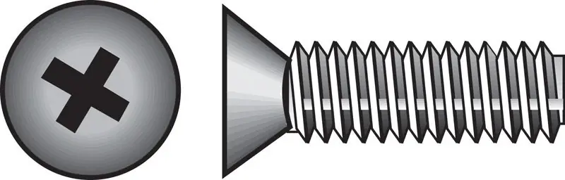 No. 10-24 Ga. X 3 In. L Phillips Flat Head Zinc-plated Steel Machine Screws 100 Pk