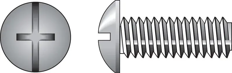 No. 8-32 Ga. X 1 In. L Combination Truss Head Zinc-plated Steel Machine Screws 100 Pk