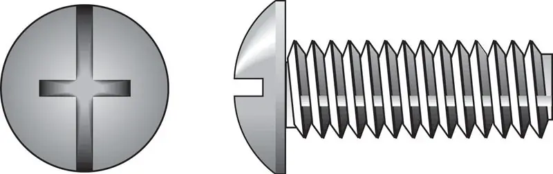 No. 8-32 Ga. X 1-1/4 In. L Combination Truss Head Zinc-plated Steel Machine Screws 100 Pk