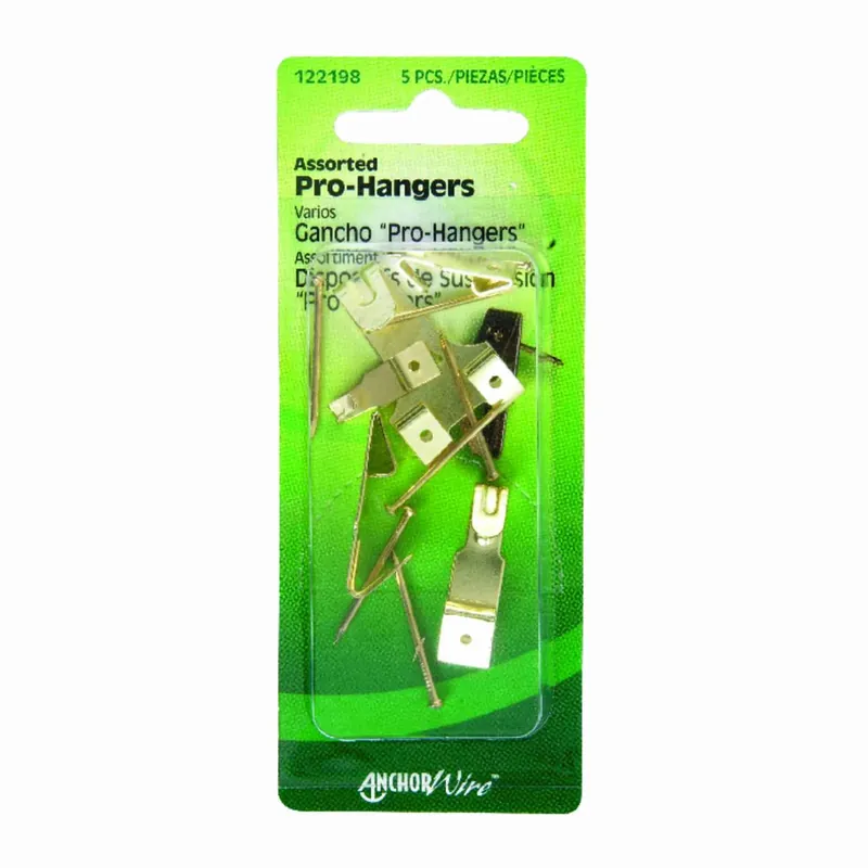 Brass-plated Gold Assorted Picture Hanger 5 Pk