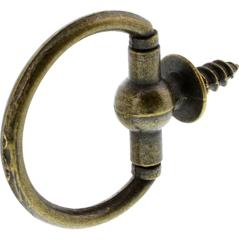 Antique Brass Gold Round Ring Hanger 2 Pc