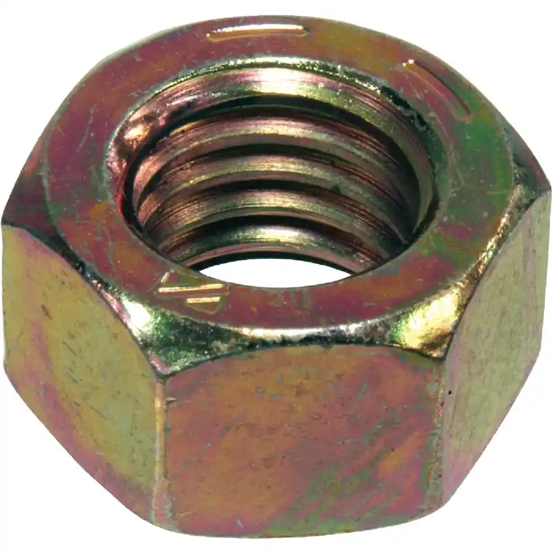 1/4 In. Zinc Dichromate Steel Uss Hex Nut 100 Pk