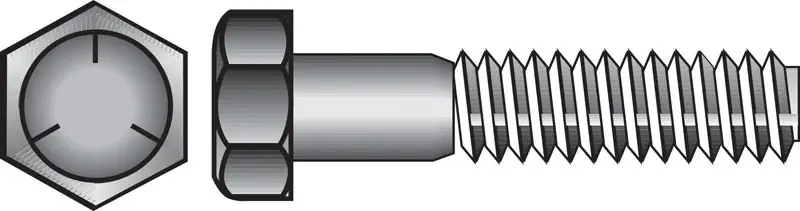 3/8 In. D X 1-1/4 In. L Heat Treated Zinc Steel Hex Head Cap Screw 100 Pk