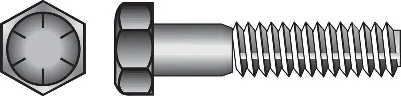 7/16 In. D X 4 In. L Heat Treated Steel Hex Head Cap Screw 25 Pk