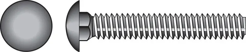 3/8 In. X 1-1/4 In. L Zinc-plated Steel Carriage Bolt 100 Pk