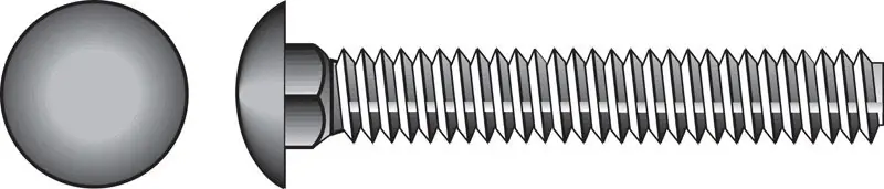 1/2 In. X 6 In. L Zinc-plated Steel Carriage Bolt 25 Pk