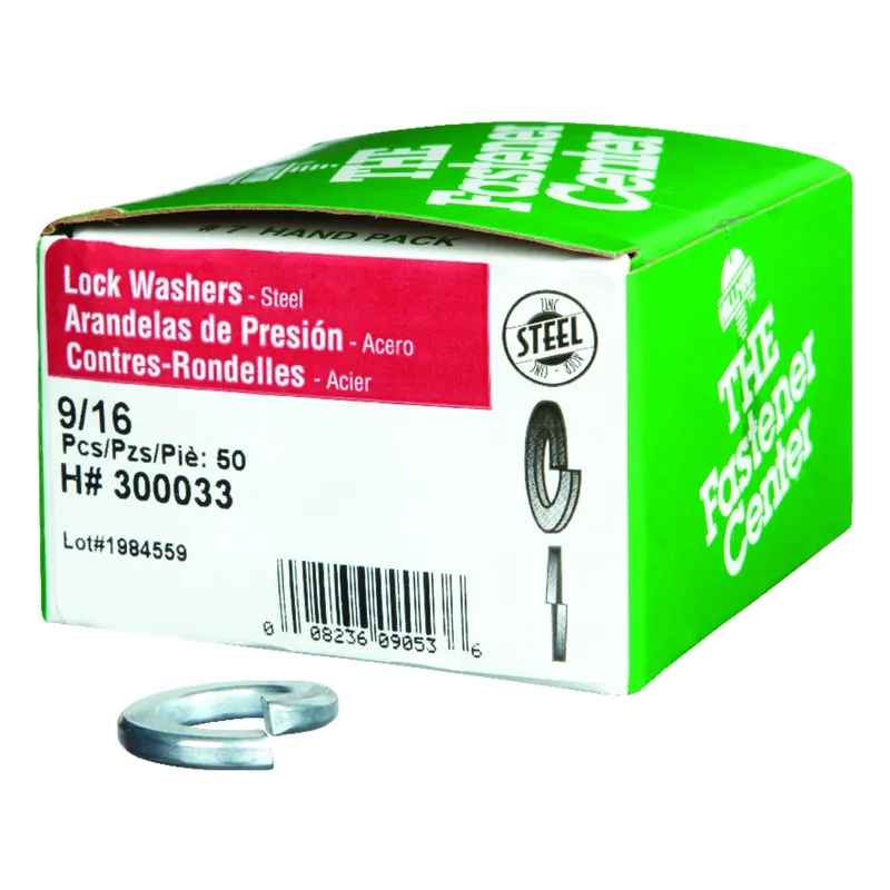9/16 In. D Zinc-plated Steel Split Lock Washer 50 Pk