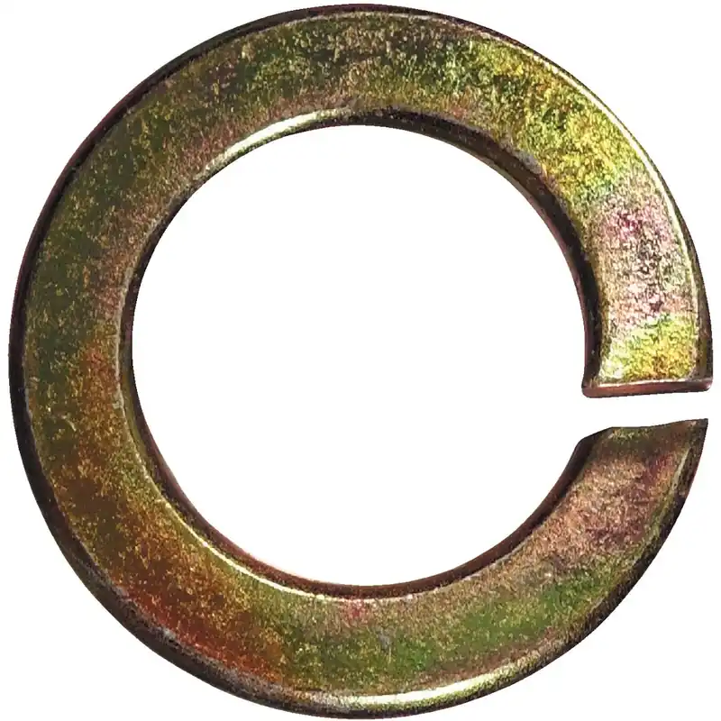 1/2 In. D Yellow Dichromate Steel Split Lock Washer 50 Pk