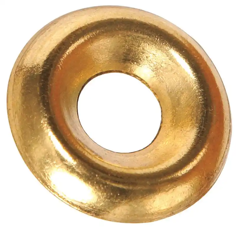 Brass-plated Brass .164 In. Countersunk Finish Washer 100 Pk