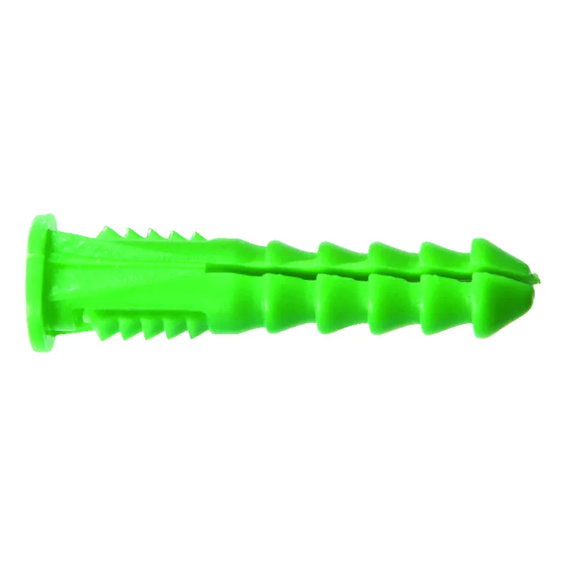 1/4 In. D X 1-1/2 In. L Plastic Round Head Ribbed Anchor 50 Pk