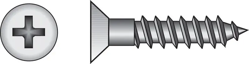 No. 9 Ga. X 1-1/2 In. L Phillips Zinc-plated Coarse Wood Screws 100 Pk