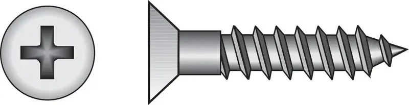 No. 12 Ga. X 1-1/2 In. L Phillips Zinc-plated Coarse Wood Screws 100 Pk