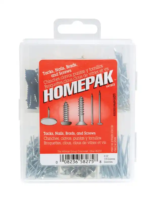 Assorted In. Assorted Steel Assorted Nails, Tacks, Brads And Screws Set Assorted Head