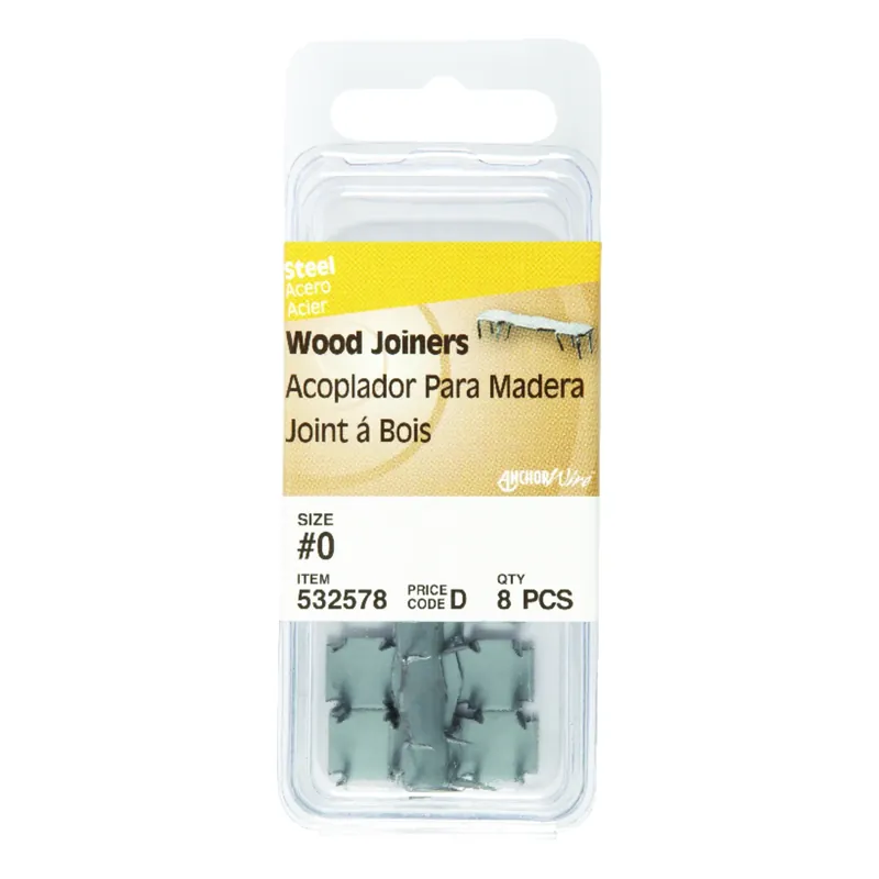3/8 In. Wood Joiner Bright Steel Wood Joiner Flat Head 8 Pk