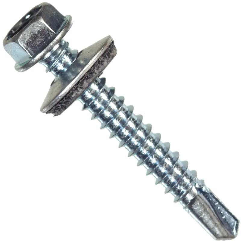 1/4 In. Ga. X 1-1/2 In. L Hex Hex Washer Head Self-drilling Screws 100 Pk
