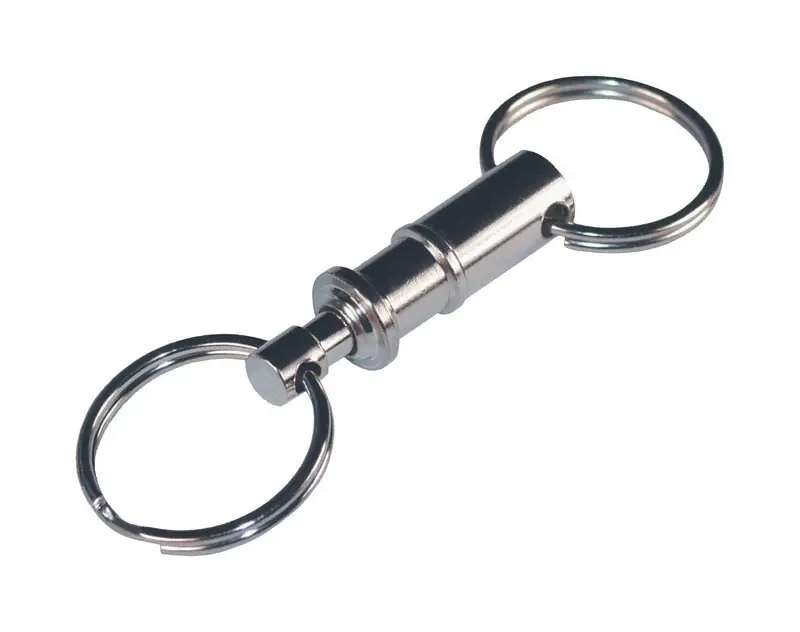 Metal Silver Valet Keychain