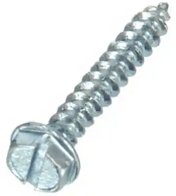 No. 6 Ga. X 3/4 In. L Slotted Hex Washer Head Sheet Metal Screws 100 Pk