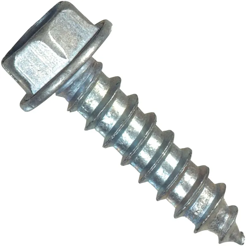 No. 8 Ga. X 1 In. L Slotted Hex Washer Head Sheet Metal Screws 100 Pk