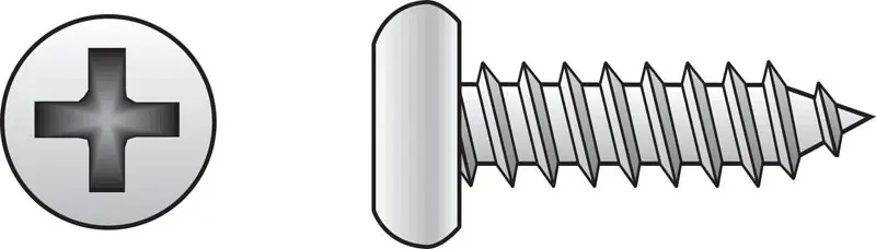 No. 10 Ga. X 1-3/4 In. L Phillips Pan Head Sheet Metal Screws 100 Pk