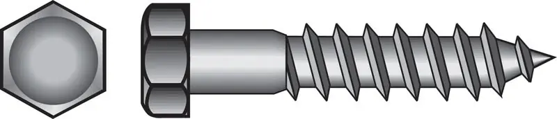 3/8 In. X 2-1/2 In. L Hex Hot Dipped Galvanized Steel Lag Screw 50 Pk
