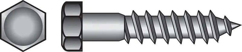 3/8 In. X 5-1/2 In. L Hex Hot Dipped Galvanized Steel Lag Screw 50 Pk