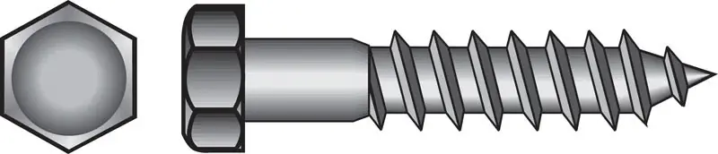 3/8 In. X 7 In. L Hex Hot Dipped Galvanized Steel Lag Screw 50 Pk