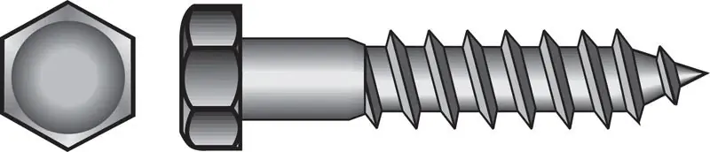 1/2 In. X 1-1/2 In. L Hex Hot Dipped Galvanized Steel Lag Screw 50 Pk