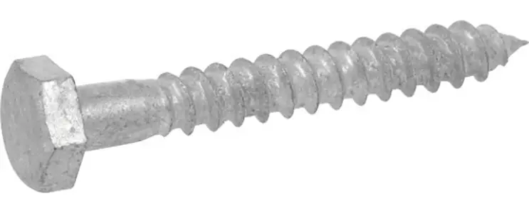 1/2 In. X 4 In. L Hex Hot Dipped Galvanized Steel Lag Screw 25 Pk