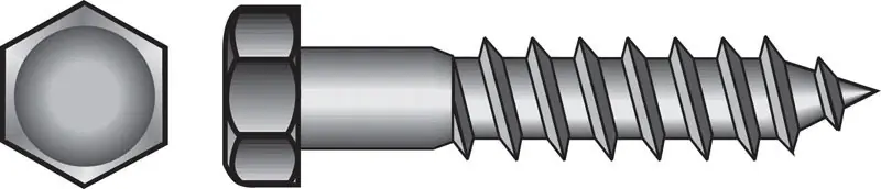 1/2 In. X 4-1/2 In. L Hex Hot Dipped Galvanized Steel Lag Screw 25 Pk