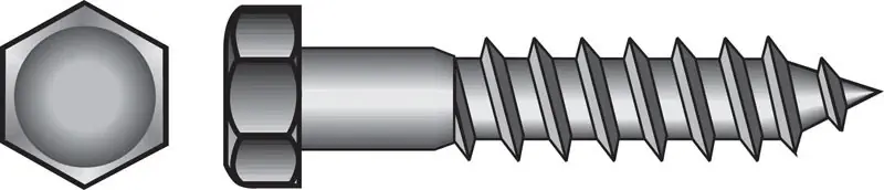 1/2 In. X 7 In. L Hex Hot Dipped Galvanized Steel Lag Screw 25 Pk