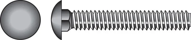 1/4 In. X 2-1/2 In. L Hot Dipped Galvanized Steel Carriage Bolt 100 Pk
