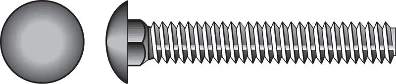 1/4 In. X 3 In. L Hot Dipped Galvanized Steel Carriage Bolt 100 Pk