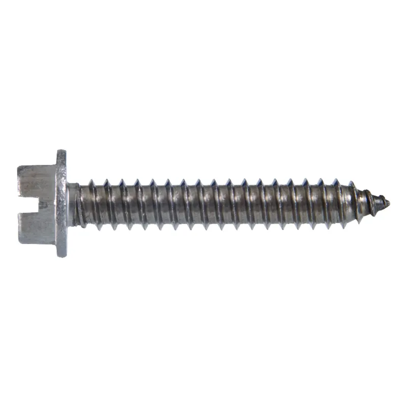 No. 12 Ga. X 1 In. L Slotted Hex Washer Head Sheet Metal Screws 100 Pk