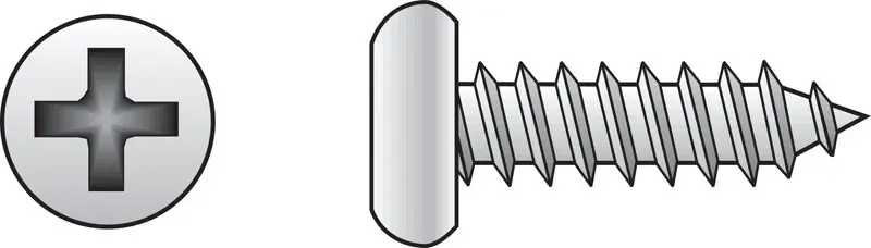 No. 6 Ga. X 1-1/4 In. L Phillips Pan Head Sheet Metal Screws 100 Pk