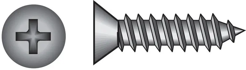 No. 4 Ga. X 1/2 In. L Phillips Flat Head Sheet Metal Screws 100 Pk