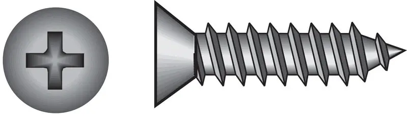 No. 10 Ga. X 1/2 In. L Phillips Flat Head Sheet Metal Screws 100 Pk