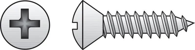 No. 8 Ga. X 1-1/4 In. L Phillips Oval Head Sheet Metal Screws 100 Pk