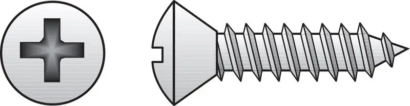 No. 8 Ga. X 1-1/2 In. L Phillips Oval Head Sheet Metal Screws 100 Pk