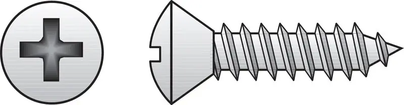 No. 10 Ga. X 1 In. L Phillips Oval Head Sheet Metal Screws 100 Pk