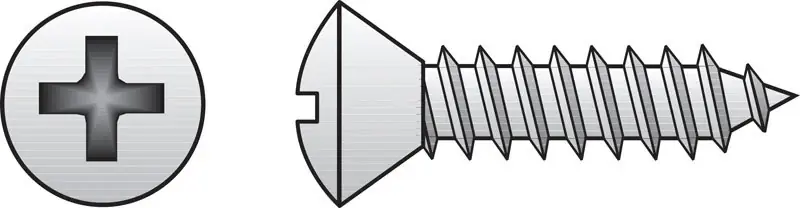 No. 10 Ga. X 2 In. L Phillips Oval Head Sheet Metal Screws 100 Pk