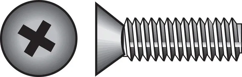 No. 10-24 Ga. X 1-1/2 In. L Phillips Flat Head Stainless Steel Machine Screws 100 Pk