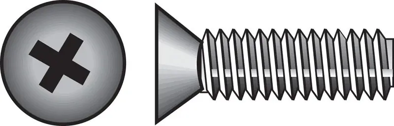 No. 10-24 Ga. X 3 In. L Phillips Flat Head Stainless Steel Machine Screws 50 Pk