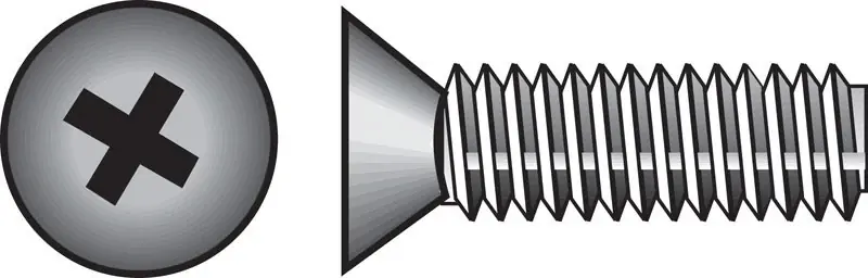 No. 1/4-20 Ga. X 1-1/2 In. L Phillips Flat Head Stainless Steel Machine Screws 100 Pk