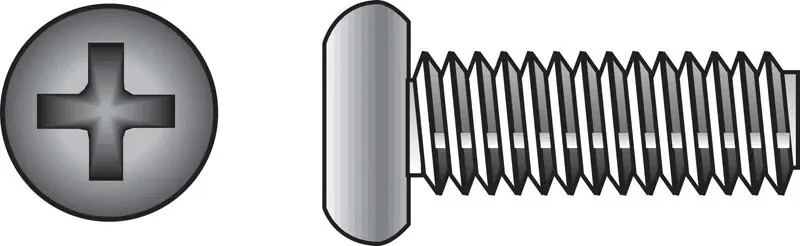 No. 8-32 Ga. X 2 In. L Phillips Pan Head Stainless Steel Machine Screws 100 Pk