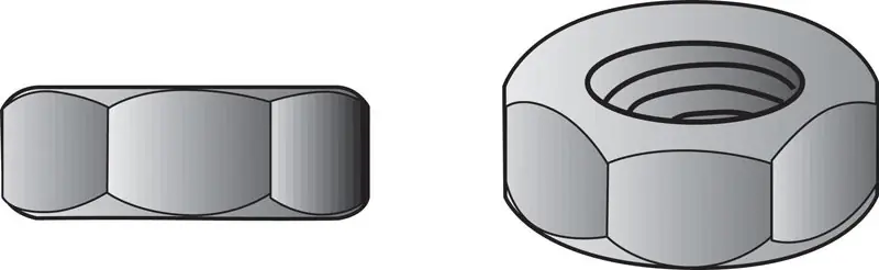 5/16-18 In. Stainless Steel Uss Hex Nut 100 Pk