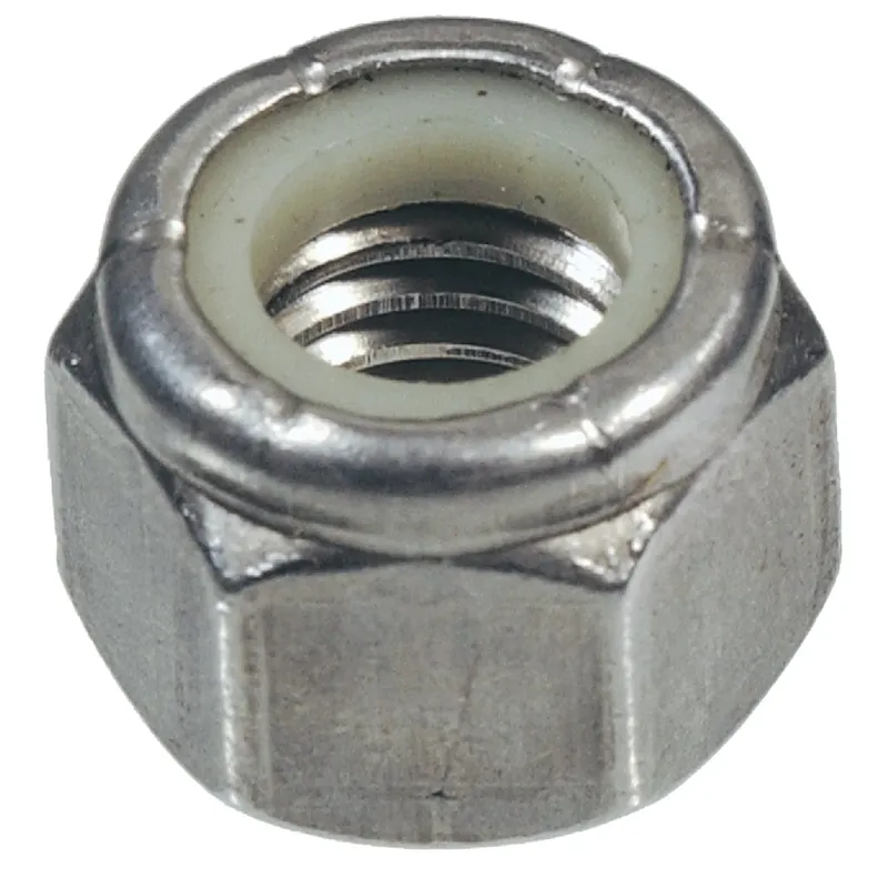 1/4 In. Stainless Steel Sae Nylon Lock Nut 50 Pk