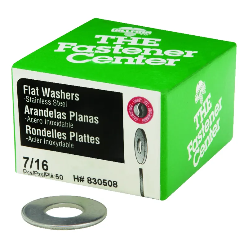 Stainless Steel 7/16 In. Flat Washer 50 Pk
