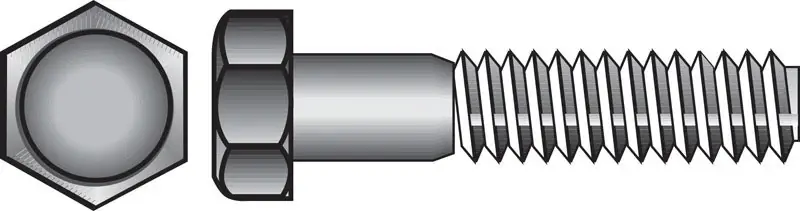 1/4-20 In. D X 1/2 In. L Stainless Steel Hex Head Cap Screw 100 Pk