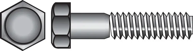1/4-20 In. D X 4 In. L Stainless Steel Hex Head Cap Screw 25 Pk